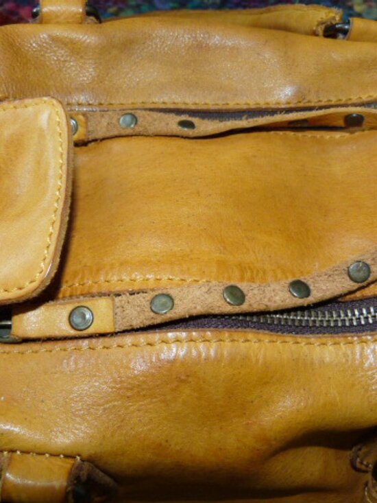 "Never Mind" Handmade leather satchel/tote. - Picture 3 of 15